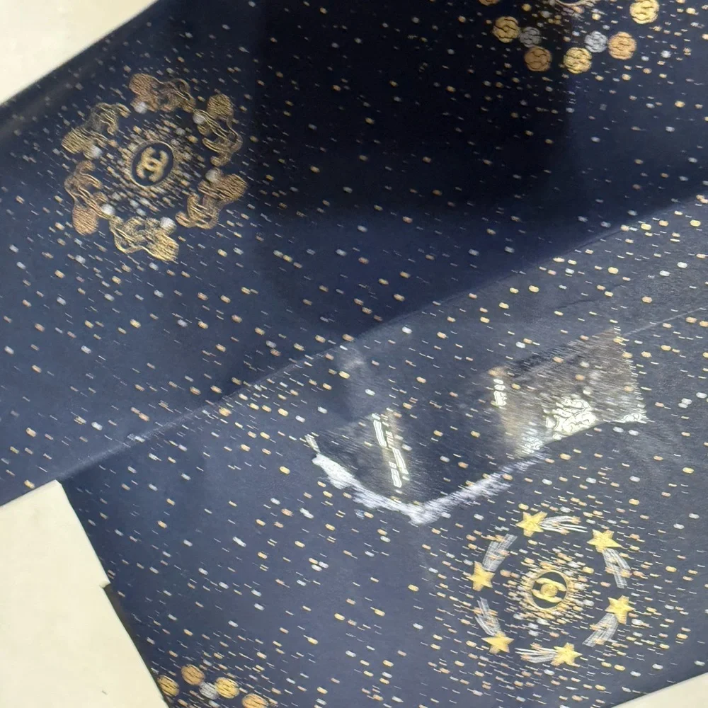 Chanel Blue Box with CC logo & designs Includes Empty box and Chanel gift wrap